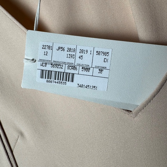 NWT STELLA McCARTNEY Blush Pink V-Neck Blouse Cold Shoulder w Ties, Size S / 4 - Picture 7 of 13